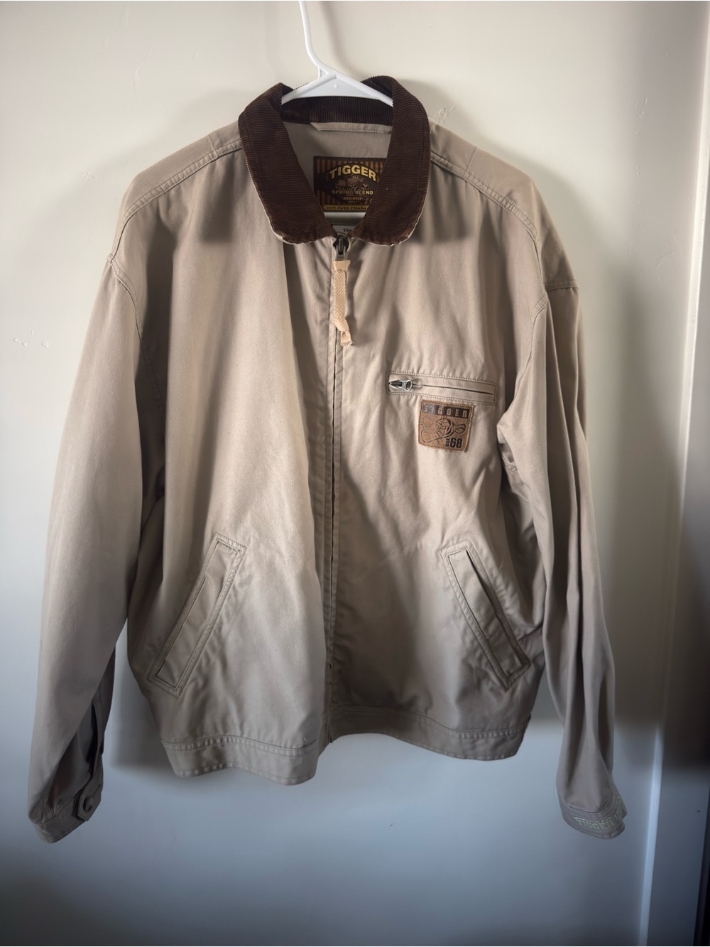 Disney Beige Jacket with Brown Corduroy Collar